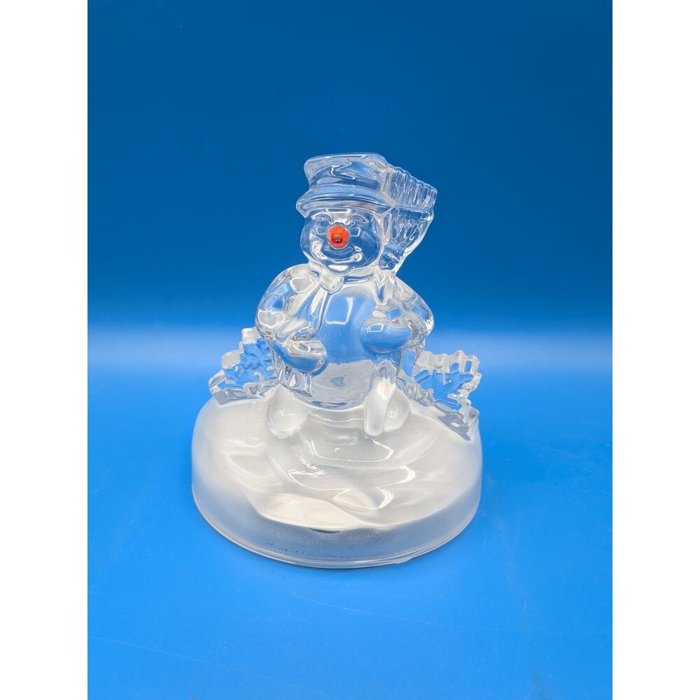 Cristal D'Arques Snowman Figurine Lead Crystal France